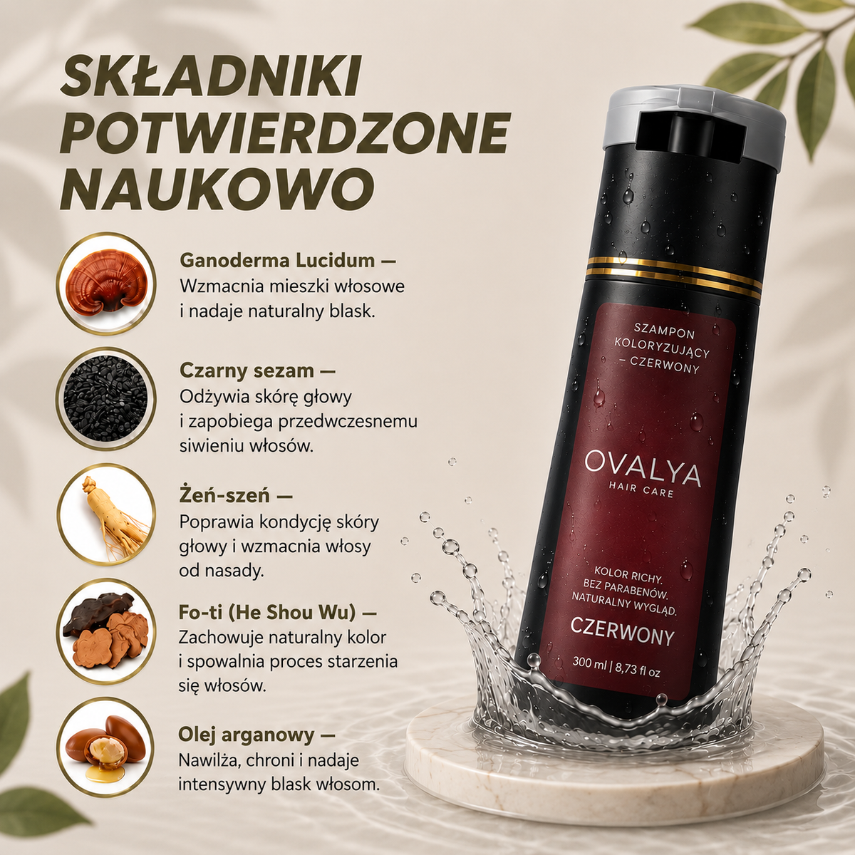 OVALYA | Błyskawiczny szampon koloryzujący